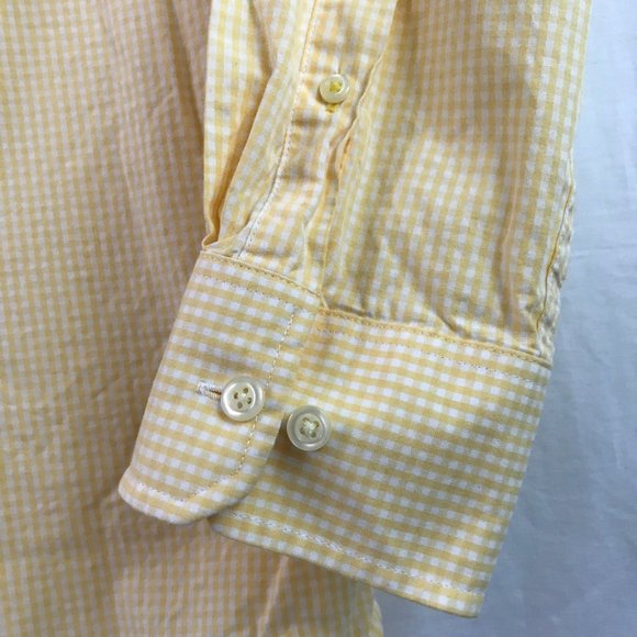 IZOD Yellow & White Check Button Shirt - Picture 5 of 8